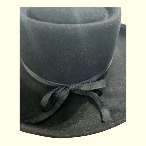 ARLIN Woman's Black Wool Oval Silver Tone Concho Western Southwest Hat - Picture 10 of 12